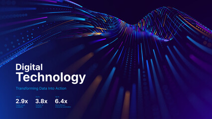 Fototapeta na wymiar Big Data Flow AI Dots Particles Background. Digital Neural Network. Concept of Artificial Intelligence Technology Machine Deep Learning. Digital Communication. Science Technology Vector.