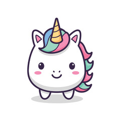 Fototapeta premium Adorable Cartoon Unicorn Illustration