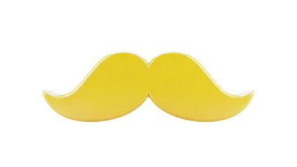 Bright Yellow Moustache Shape