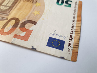 50 euro banknote European Union currency
