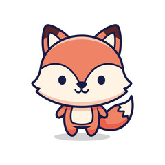 Fototapeta premium Adorable Cartoon Fox Illustration