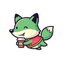 Obraz premium Cartoon Fox Character Design Illustration