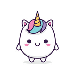 Adorable Cartoon Unicorn Illustration