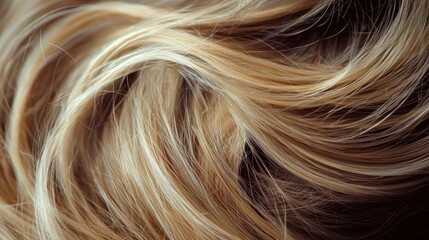 Blonde hair in a spiral motion.