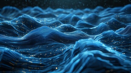 Dynamic digital marketing abstract background with engaging data particles design elements