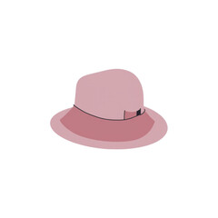 pink hat isolated on white background