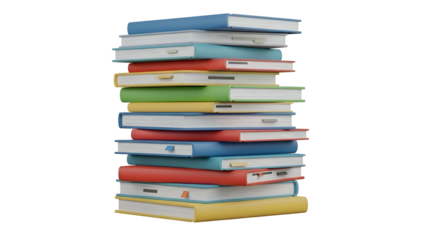 Stack of Books with Colorful Covers 1.