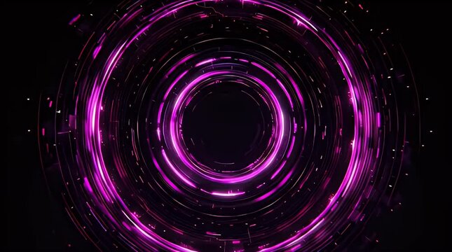 Circular Audio Spectrum with Aggressive Cyberpunk Energy