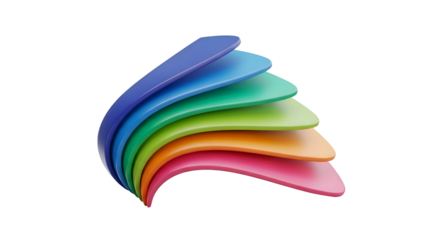 Rainbow Colored Plastic Cards Stacked Together.