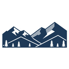 Minimalist Mountain Range Illustration