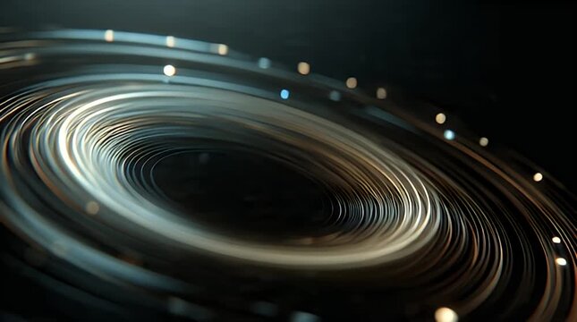 Abstract Audio Visualizer with Circular Wave and Glow Accents