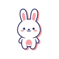 Adorable Cartoon Bunny Vector Illustration