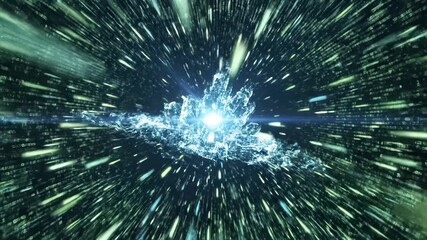 Binary code data stream - Powered by Adobe