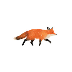 Obraz premium Cute Watercolor Fox Animal Illustration.