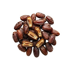 Obraz premium Pile Dates Black Background Top View