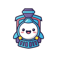 Cartoon Train Character Illustration