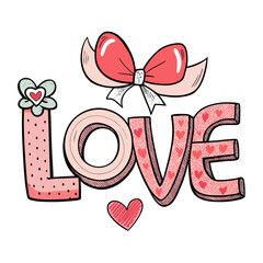 red heart with ribbon