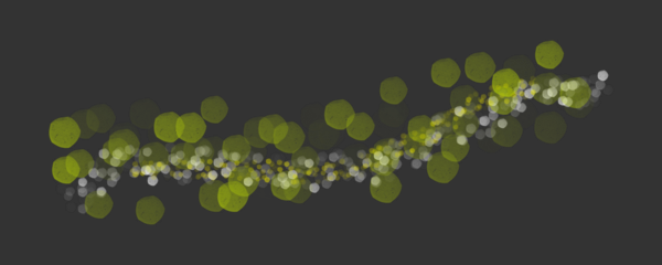 Abstract golden bokeh light trail on dark background for digital graphic design overlays