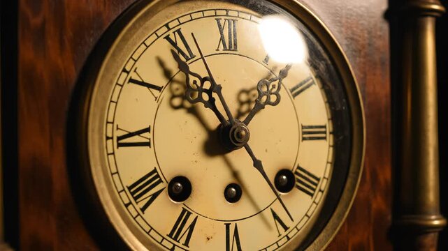 Antique clock with Roman numerals