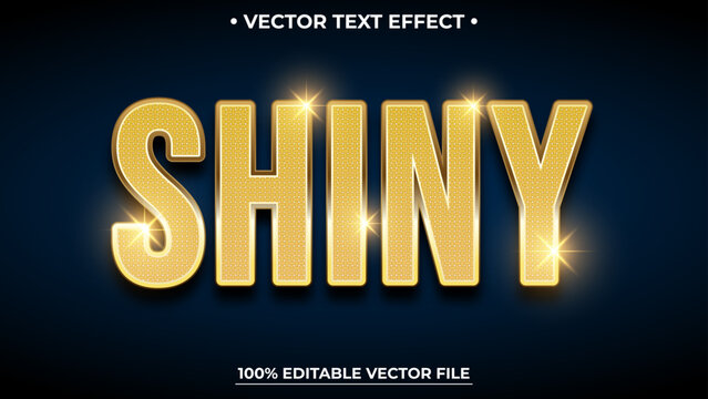 Gold Shiny text effect editable shiny gold sparkle text style