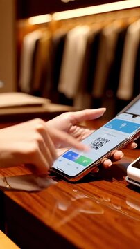 A Seamless Shopping Experience: Utilizing Mobile Payment Technology with QR Codes at a Retail Checkout Counter for Enhanced Convenience and Efficiency