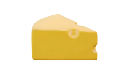 Block of Yellow Cheese with Bite Taken.