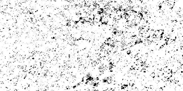 Black and white Dust overlay distress grungy effect paint. Black and white grunge seamless texture. Dust and scratches grain texture on white and black background.