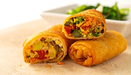 Delicious Vegetable Spring Rolls - A Healthy and Flavorful Appetizer.