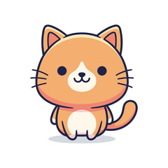 Adorable Cartoon Cat Illustration