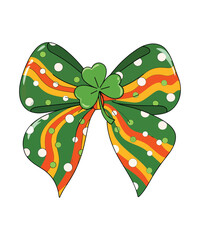 Preppy Shamrock Bow St Patrick&rsquo;s Day Coquette Style