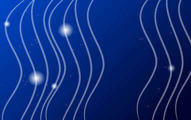 Abstract background in blue color with white waves