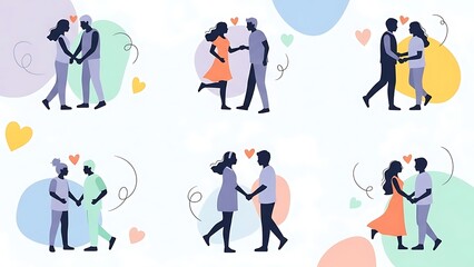 Naklejka premium Couple Embracing on Valentine's Day during New Year Celebrations