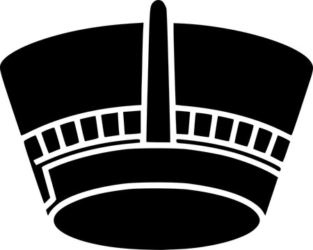 Double Crown Pschent Unity Silhouette Flat Vector Icon
