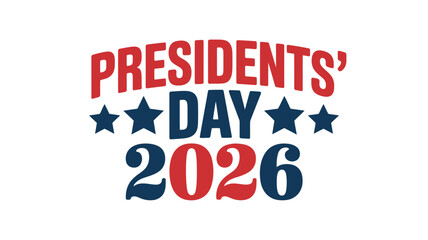 Presidents Day 2026 Celebration Graphic Design Element