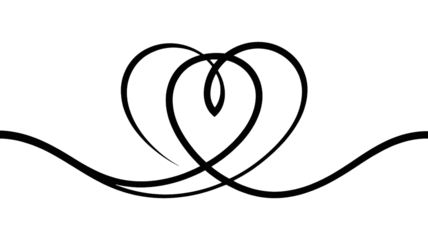 Intertwined hearts symbol