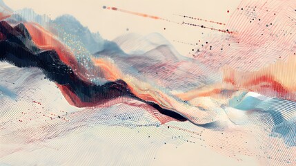 visualization of data streams flowing across a light background with structured patterns and subtle color transitions creating a sense of clarity and innovation 