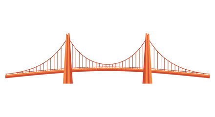 Obraz premium Golden Gate Bridge illustration depicting iconic landmark and architectural marvel.