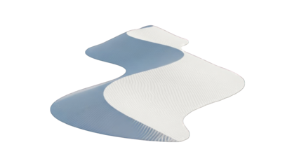 White Sand Dune Wave Shape with Shadows