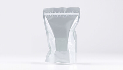 Empty ziplock plastic bag isolated on white background