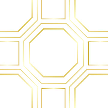 Modern luxury gold octagon geometric seamless pattern unit