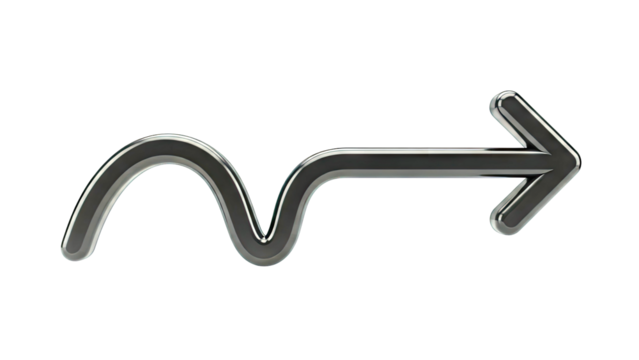 Black Wavy Arrow - Powered by Adobe