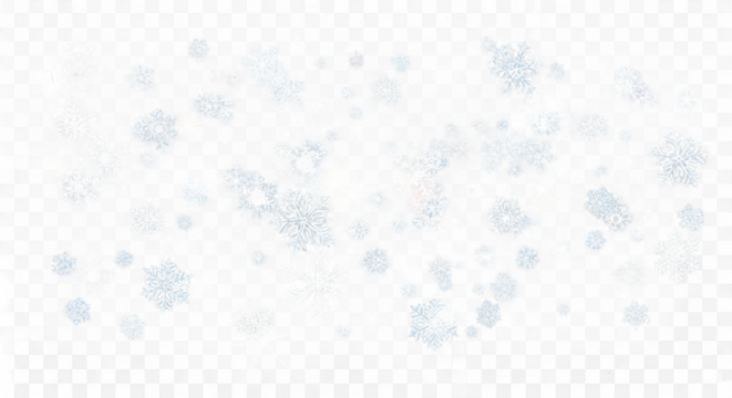 Falling snowflakes with light glints and bokeh effects isolated on a transparent background winter - Powered by Adobe