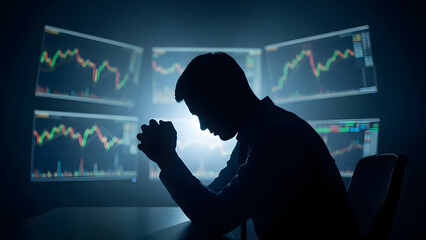 Investor Panic During Market Crash. Perfect for: financial news, stock market articles, investment blogs, economic crisis reports, YouTube finance thumbnails