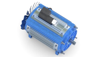 electric motor  on white background