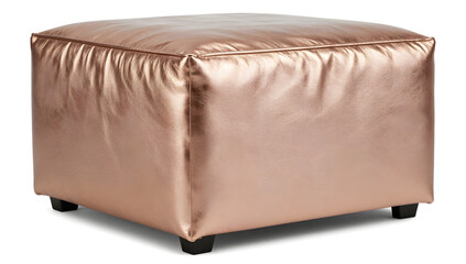Rose Gold Ottoman: A luxurious rose gold ottoman with a soft, inviting aesthetic, this versatile piece adds a touch of elegance and comfort to any interior space.