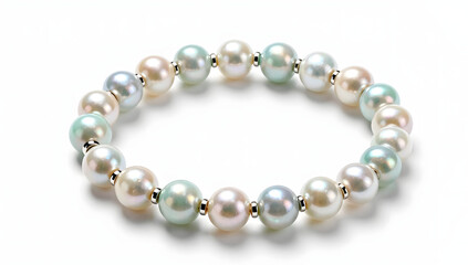 Elegant pearl bracelet: An exquisite pearl bracelet, crafted with lustrous pearls and intricate detailing, rests gracefully, exuding timeless beauty and sophistication. 