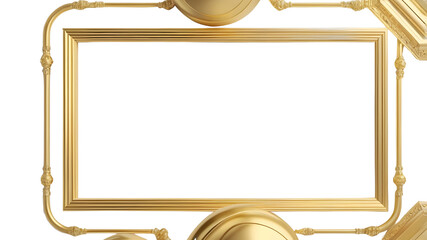 golden frame with clipping path