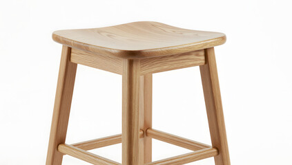 Timeless Craftsmanship: A beautifully crafted wooden stool, its natural grain and elegant design evoke a sense of warmth and understated beauty.