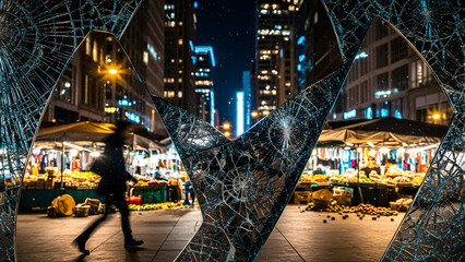 Fragile Market Exit. Perfect for: financial editorials, economic opinion pieces, investor sentiment content