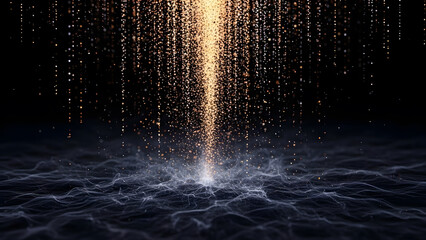 Fear-Driven Market Drain. Perfect for: macroeconomic visuals, financial reports, recession analysis